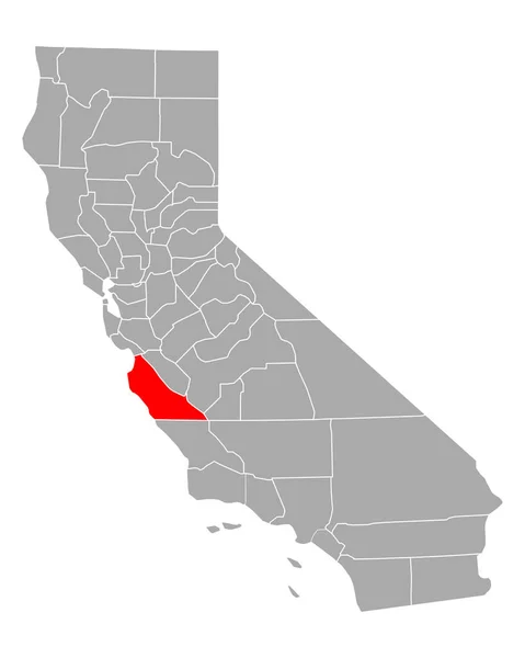 Kaart Van Monterey Californië — Stockvector