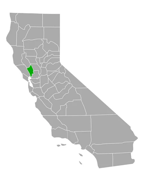 カリフォルニア州地図 — ストックベクタ