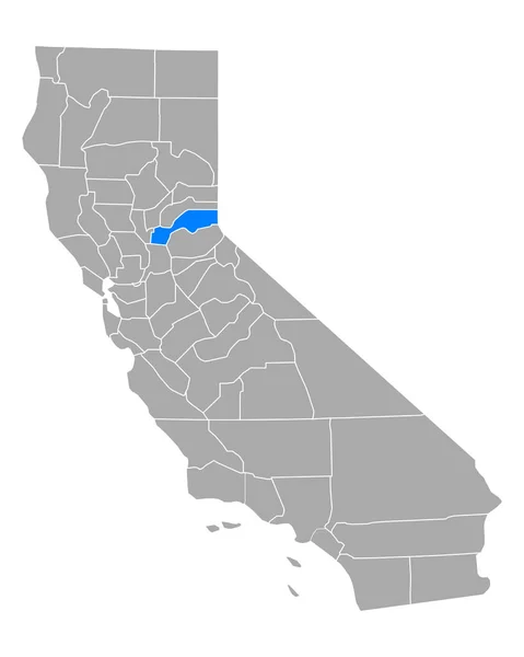 Mappa Placer California — Vettoriale Stock