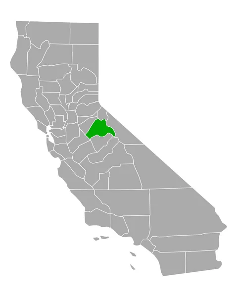 Mapa Tuolumne Kalifornia — Wektor stockowy
