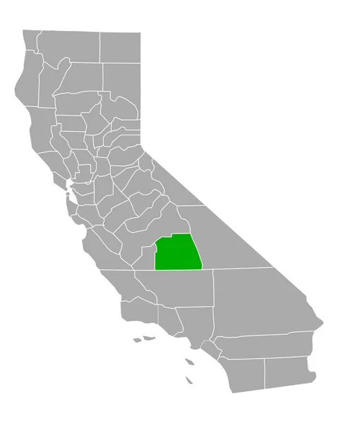 Mapa Tulare Kalifornia — Wektor stockowy