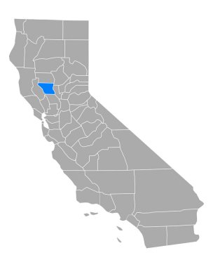 Map of Colusa in California clipart