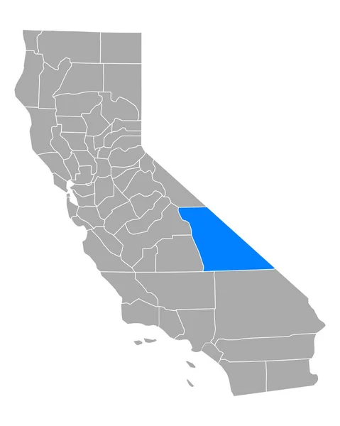 Karta Över Inyo Kalifornien — Stock vektor