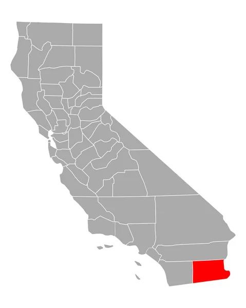 Mapa Imperial California — Archivo Imágenes Vectoriales