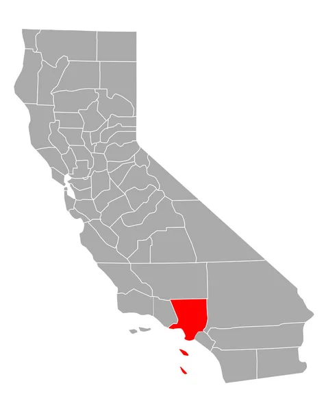 Карта Лос Анджелеса Каліфорнії — стоковий вектор