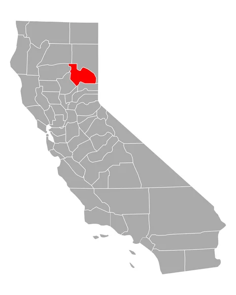 Mapa Plumas Kalifornia — Wektor stockowy