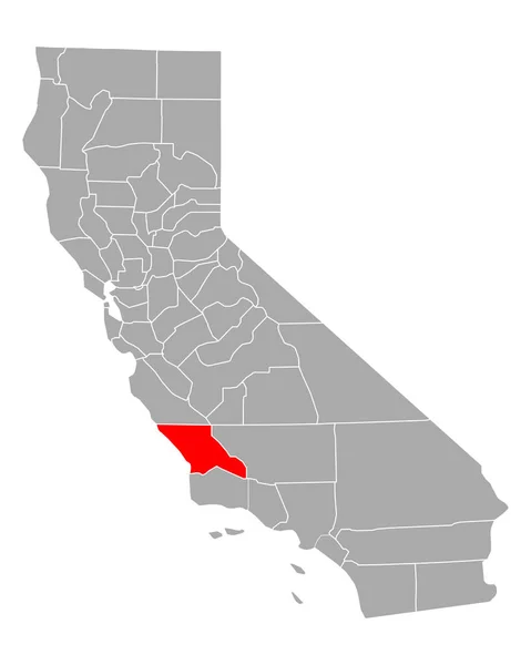 Mapa San Luis Obispo California — Archivo Imágenes Vectoriales