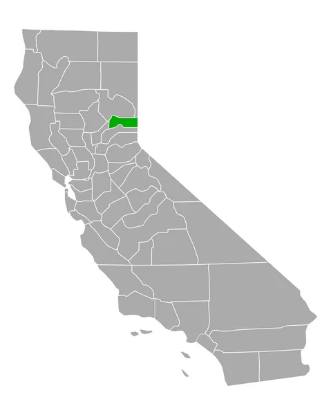 Mapa Sierra California — Archivo Imágenes Vectoriales