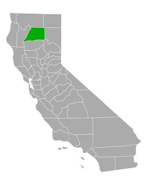 Mapa Shasty Kalifornia — Wektor stockowy