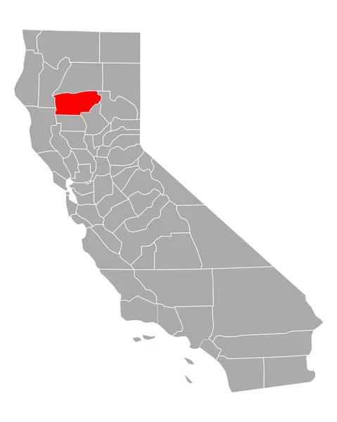 Mapa Tehamy Kalifornia — Wektor stockowy