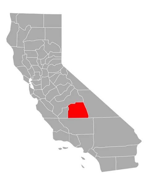 Mapa Tulare Califórnia — Vetor de Stock