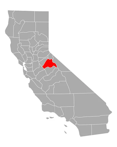 Mapa Tuolumne Califórnia — Vetor de Stock