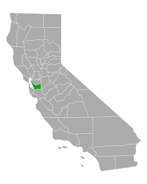 Kaliforniya Alameda Haritası — Stok Vektör