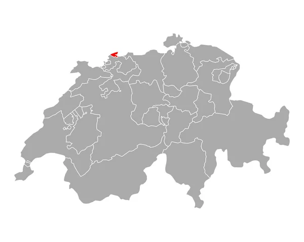 Mapa Basilea Ciudad Suiza — Archivo Imágenes Vectoriales