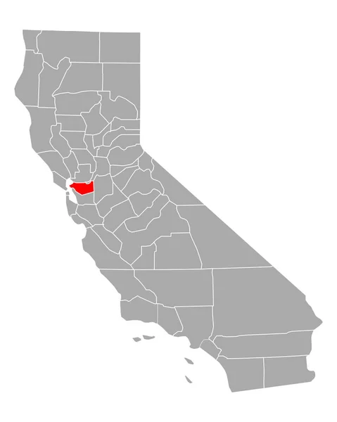 Mapa Contra Costa Califórnia — Vetor de Stock