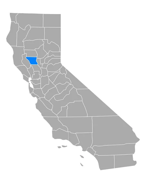 カリフォルニア州地図 — ストックベクタ