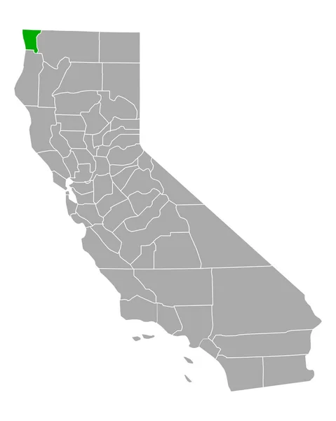 Carte Del Norte Californie — Image vectorielle
