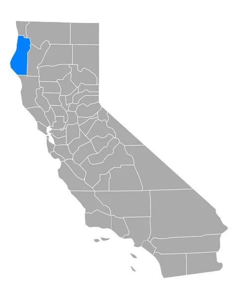 カリフォルニア州のフンボルト地図 — ストックベクタ