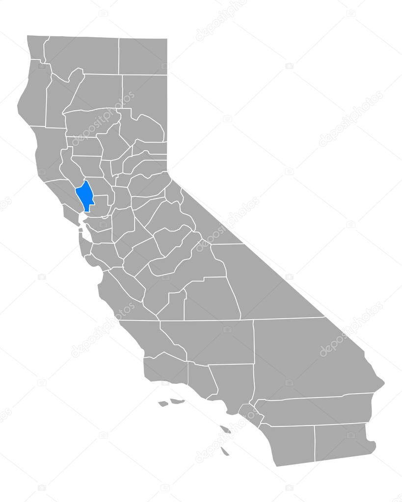 Map of Napa in California