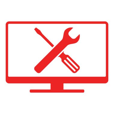 Vektör illüstrasyonu olarak araçlar ve ekran