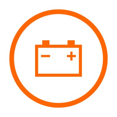 Araç aküsü ve daire vektör çizimi