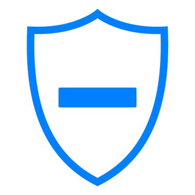 Vektör illüstrasyonu olarak eksi ve kalkan