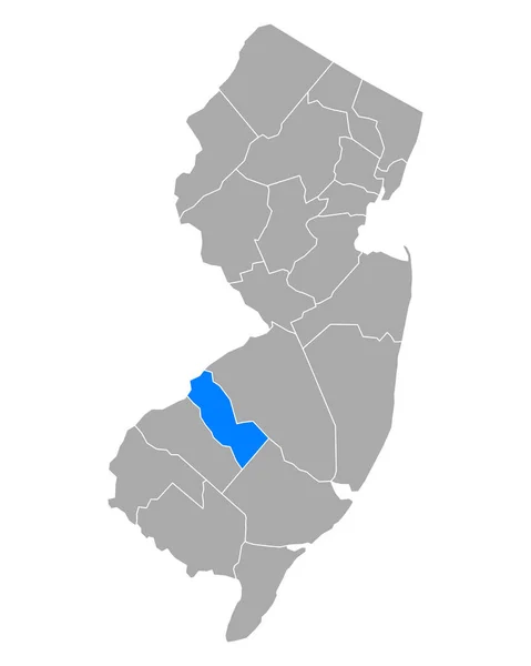 新泽西州卡姆登地图 — 图库矢量图片
