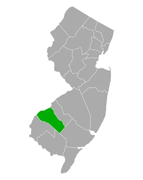 新泽西州格洛斯特地图 — 图库矢量图片