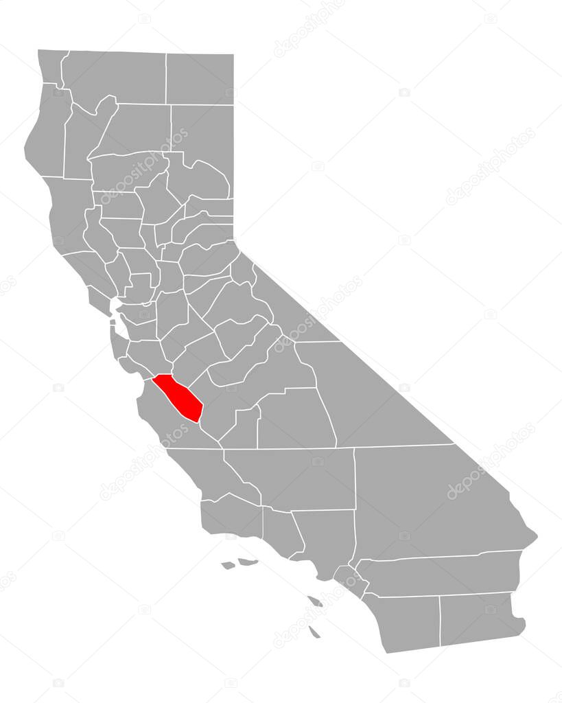Map of San Benito in California