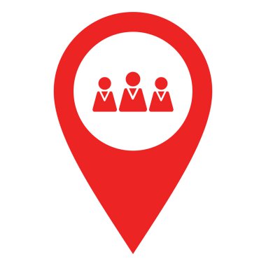 Takım ve konum broşu vektör illüstrasyonu olarak