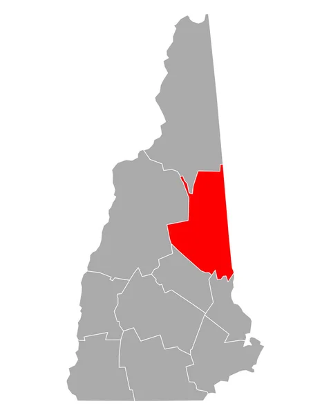 Mapa Carroll New Hampshire — Archivo Imágenes Vectoriales