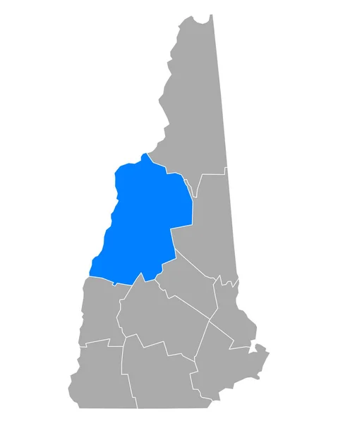 Map Grafton New Hampshire — Stock Vector