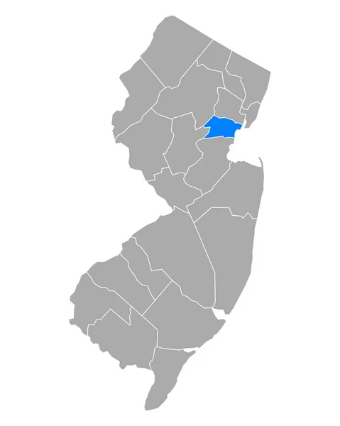 Karte Von Union New Jersey — Stockvektor