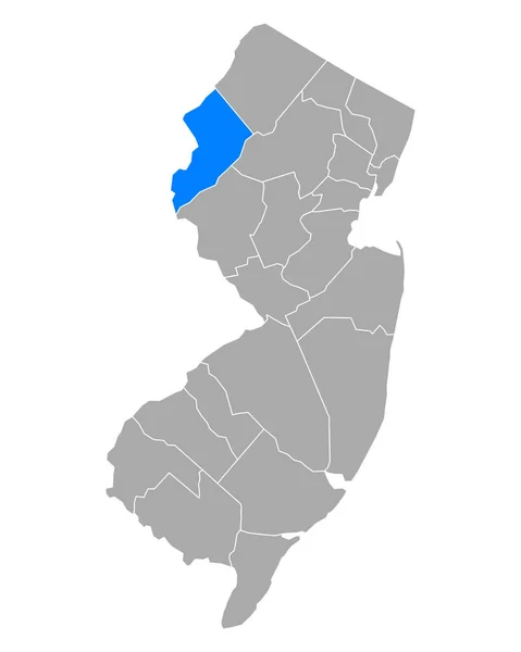 新泽西州沃伦地图 — 图库矢量图片