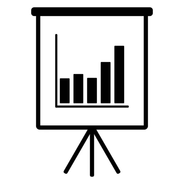 Chart Flipchart Vector Illustration — Stock Vector