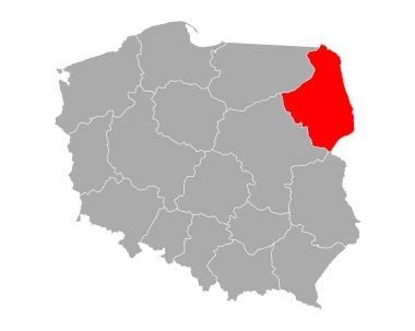 Polonya 'daki Podlaskie Haritası