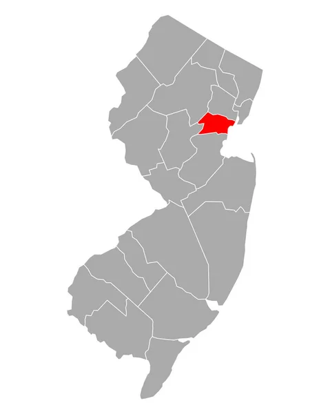 Mapa Union New Jersey — Archivo Imágenes Vectoriales