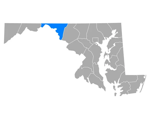 Carte Washington Dans Maryland — Image vectorielle