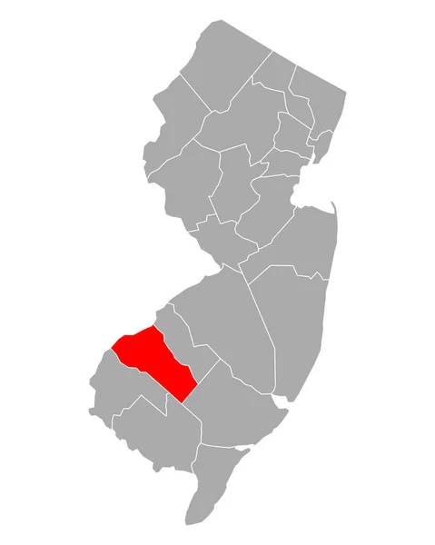 新泽西州格洛斯特地图 — 图库矢量图片