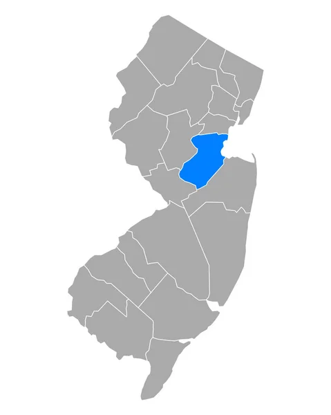 新泽西州Middlesex地图 — 图库矢量图片