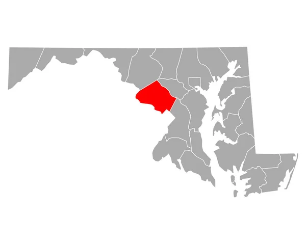 Mappa Montgomery Maryland — Vettoriale Stock