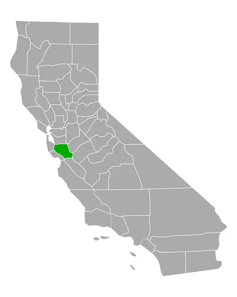 Mapa Santa Clara Kalifornia — Wektor stockowy