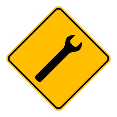 Vektör illüstrasyonu olarak anahtar ve yol işareti