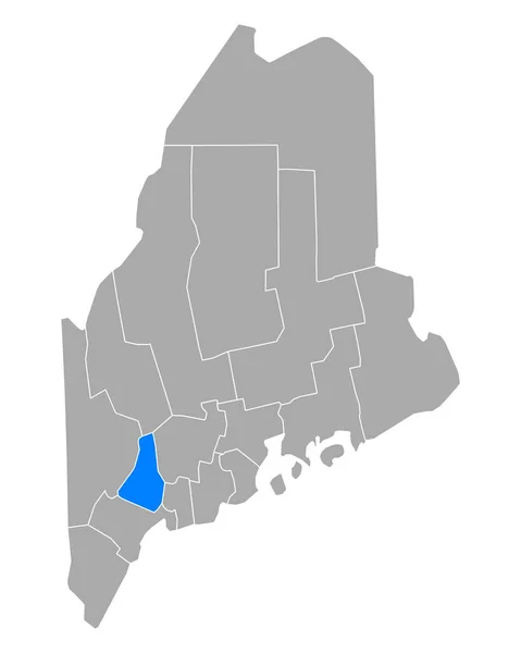 Mapa Androscoggin Maine — Archivo Imágenes Vectoriales