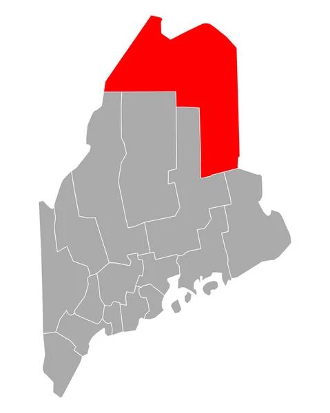 Carte Aroostook Maine — Image vectorielle