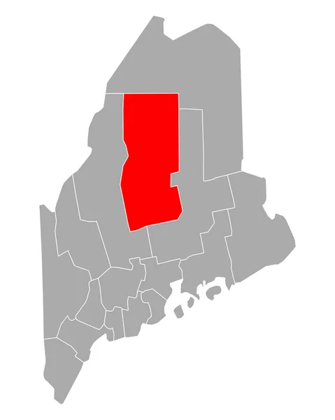 Mappa Piscataquis Nel Maine — Vettoriale Stock