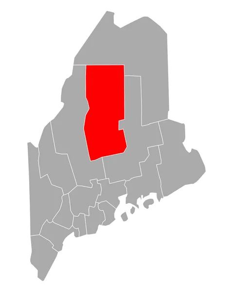 メイン州のピスカタキスの地図 — ストックベクタ