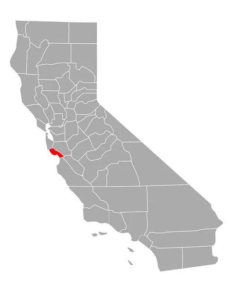 Mapa Orquestras Califórnia — Vetor de Stock