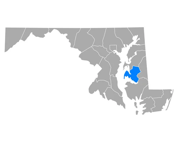 Carte Talbot Dans Maryland — Image vectorielle