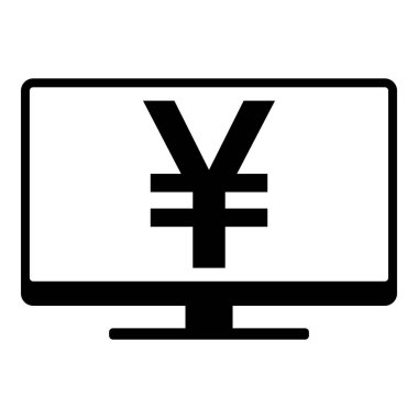 Vektör illüstrasyonu olarak Yen ve ekran